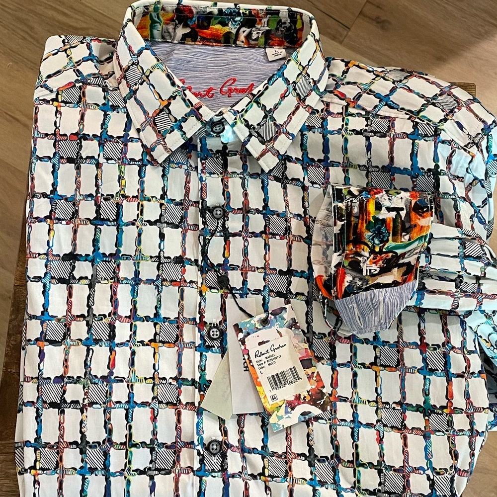 Robert Graham *New with tags men’s button up, size L